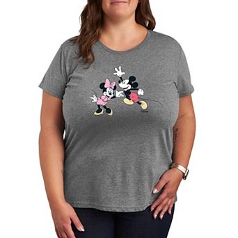 Plus Size Disney's Mickey Mouse & Minnie Mouse Pose Graphic Tee