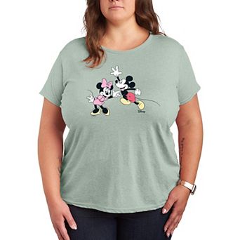 Plus Size Disney's Mickey Mouse & Minnie Mouse Pose Graphic Tee