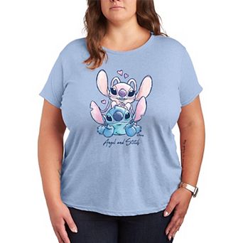 Plus Size Disney's Lilo & Stitch Hearts Graphic Tee