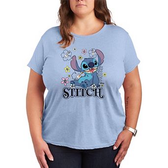 Plus Size Disney's Lilo & Stitch Floral Stitch Graphic Tee