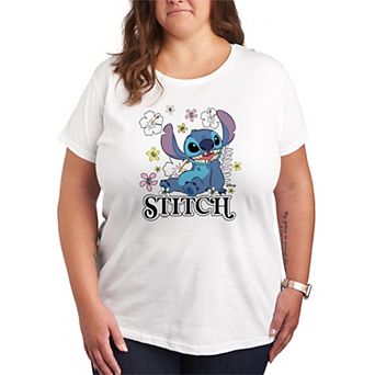 Plus Size Disney's Lilo & Stitch Floral Stitch Graphic Tee