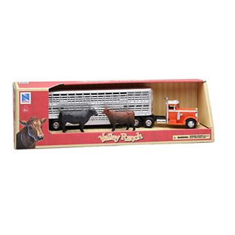 New Ray Vintage Mack Truck with Cattle Trailer Set