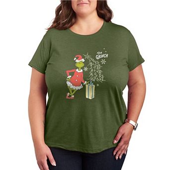 Plus Size Dr. Seuss The Grinch Present Graphic Tee
