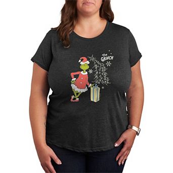Plus Size Dr. Seuss The Grinch Present Graphic Tee