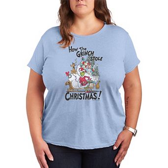 Plus Size Dr. Seuss How The Grinch Stole Christmas! Distressed Graphic Tee