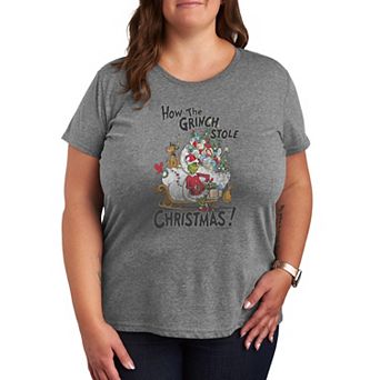Plus Size Dr. Seuss How The Grinch Stole Christmas! Distressed Graphic Tee