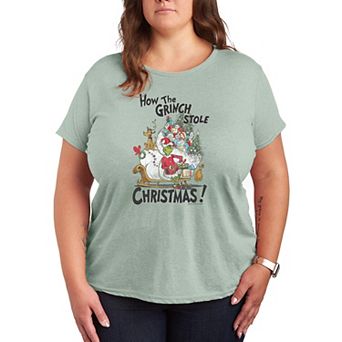 Plus Size Dr. Seuss How The Grinch Stole Christmas! Distressed Graphic Tee