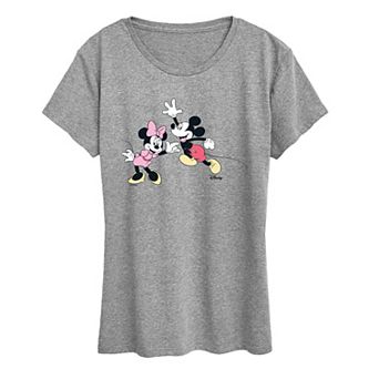 Women's Disney's Mickey Mouse & Minnie Mouse Pose Graphic Tee