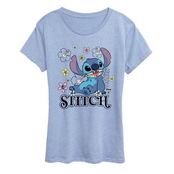 Women's Disney's Lilo & Stitch Floral Stitch Graphic Tee