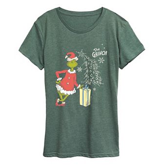 Women's Dr. Seuss The Grinch Present Graphic Tee