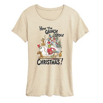 Women's Dr. Seuss How The Grinch Stole Christmas! Distressed Graphic Tee