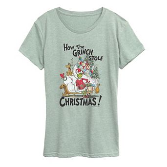 Women's Dr. Seuss How The Grinch Stole Christmas! Distressed Graphic Tee