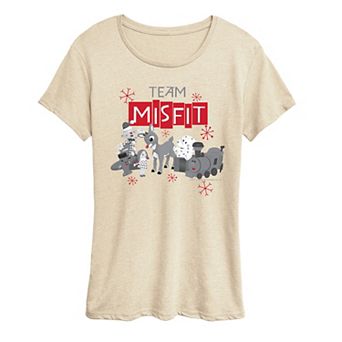 Women's Rudolph The Red-Nosed Reindeer Team Misfit Graphic Tee