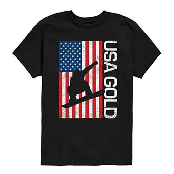 Boys 8-20 USA Gold Distressed Graphic Tee