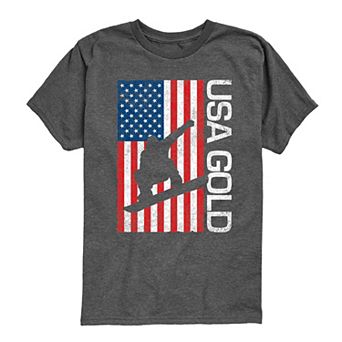 Boys 8-20 USA Gold Distressed Graphic Tee