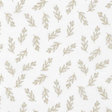 No. 918 Hawthorne Floral Leaf Sheer Rod Pocket Kitchen Curtain Valance