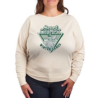Plus Size Dr. Seuss The Grinch Mount Crumpit Winter Games French Terry Long Sleeve Tee