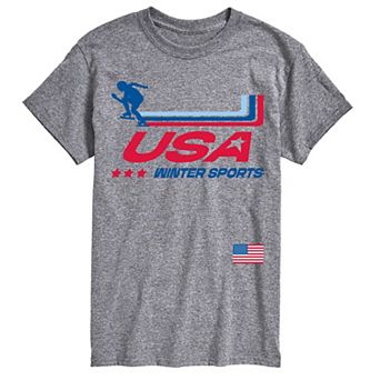 Big & Tall USA Winter Sports Graphic Tee