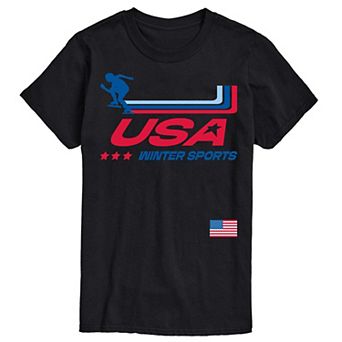 Big & Tall USA Winter Sports Graphic Tee