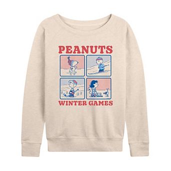 Women's Peanuts Winter Games French Terry Long Sleeve Tee