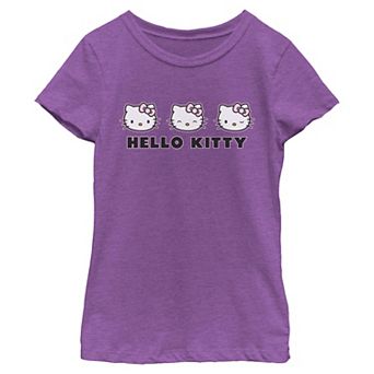Girls' 6-16 Hello Kitty Cute Faces Short Sleeve Graphic Tee