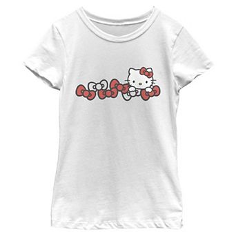 Girls' 6-16 Hello Kitty Bows Short Sleeve Graphic Tee