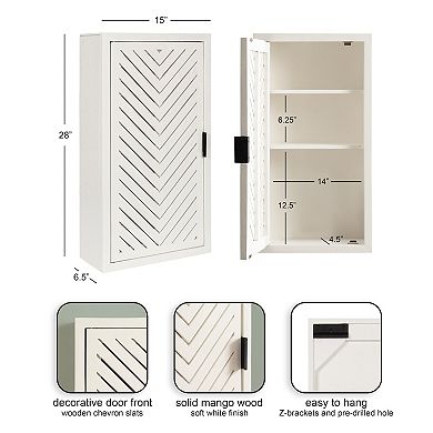 Mezzeta Tall Wood Bath Cabinet