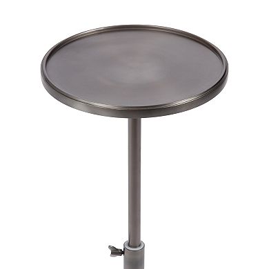 Engles Adjustable Polished Metal Table