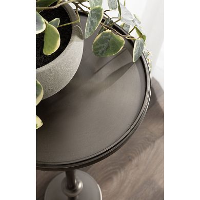 Engles Adjustable Polished Metal Table