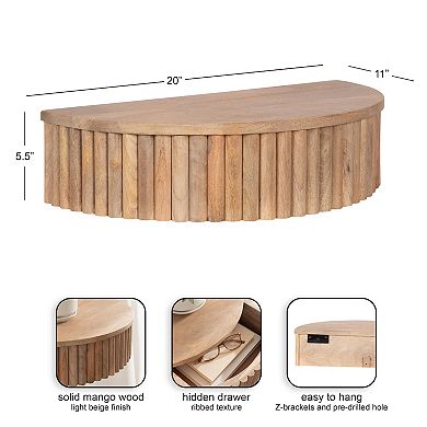 Reid Ribbed Floating Side Table