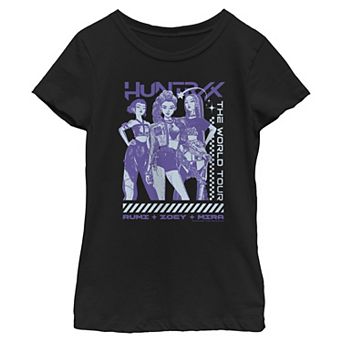 Girls' 6-16 Huntrix The World Tour Short Sleeve Graphic Tee