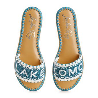 London Rag Hot Hub Women's Beaded Slip-On Flat Sandals