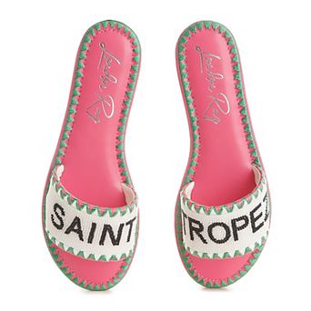 London Rag Getaway Women's Beaded Slip-On Flat Sandals