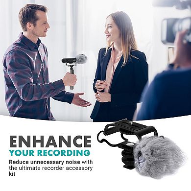 Movo AEK-Z4 Audio Enhancement Kit for the Zoom H4n, H5, H6, Tascam DR-40, DR-05, DR-07