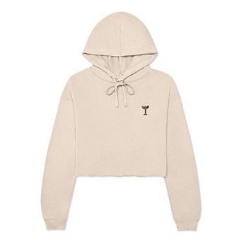 Dalix Coffee Martini Cropped Hoodie