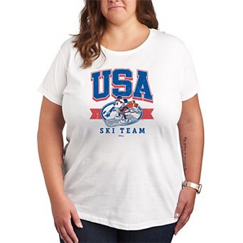 Plus Size Disney's Mickey Mouse USA Ski Team Graphic Tee