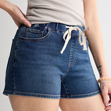 Juniors' SO® Mid Rise Knit Pull-On Shorts