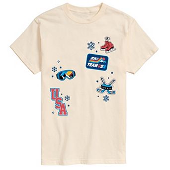 Men's Winter Olympics USA Icons Graphic Tee