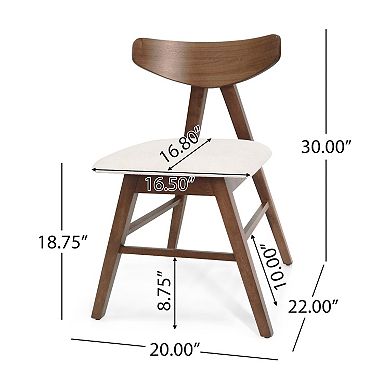 Stocker Fabric and Rubberwood Dining Chairs (Set of 2) by Christopher Knight Home