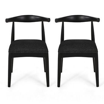 Cortina Fabric and Rubberwood Dining Chairs (Set of 2) by Christopher Knight Home