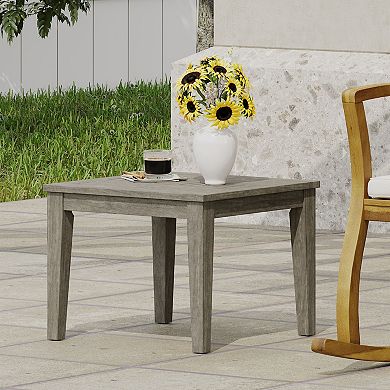 Hampton Acacia Wood Outdoor Side Table by Christopher Knight Home