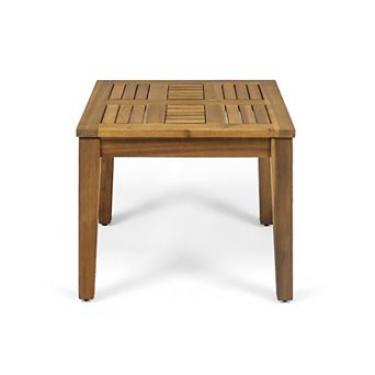 Hampton Acacia Wood Outdoor Side Table by Christopher Knight Home