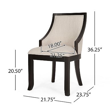 Thurber Upholstered Birch Wood Dining Chairs (Set of 2) by Christopher Knight Home
