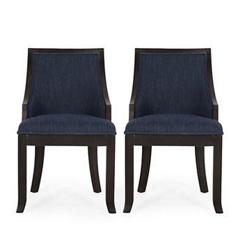Thurber Upholstered Birch Wood Dining Chairs (Set of 2) by Christopher Knight Home