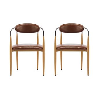 GDFStudio Modern Dining Chairs with Toothpick Frame Set of 2