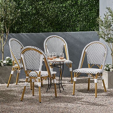 Elize Outdoor French Cafe Chairs (Set of 4) by Christopher Knight Home