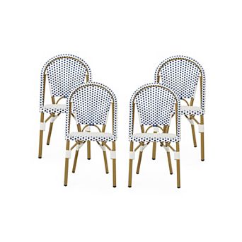 Elize Outdoor French Cafe Chairs (Set of 4) by Christopher Knight Home