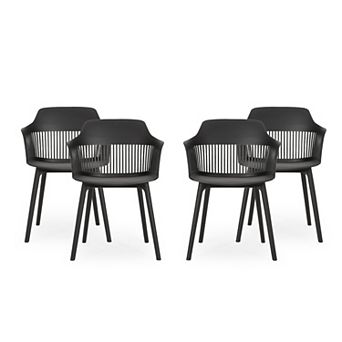Dahlia Outdoor Modern Dining Chair (Set of 4) by Christopher Knight Home