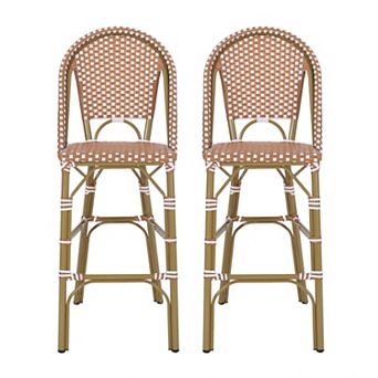 Kinner Outdoor French Barstools (Set of 2) by Christopher Knight Home