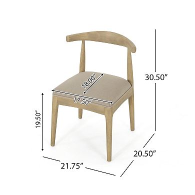 Cortina Fabric and Rubberwood Dining Chairs (Set of 2) by Christopher Knight Home